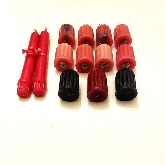 Assorted Wax Candles 11 Votive 2 Taper Candles Lot of 13 Candles - Picture 5 of 5